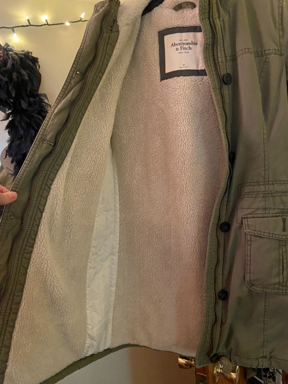 Abercrombie & Fitch Longline Cargo Coat M - Picture 4 of 4